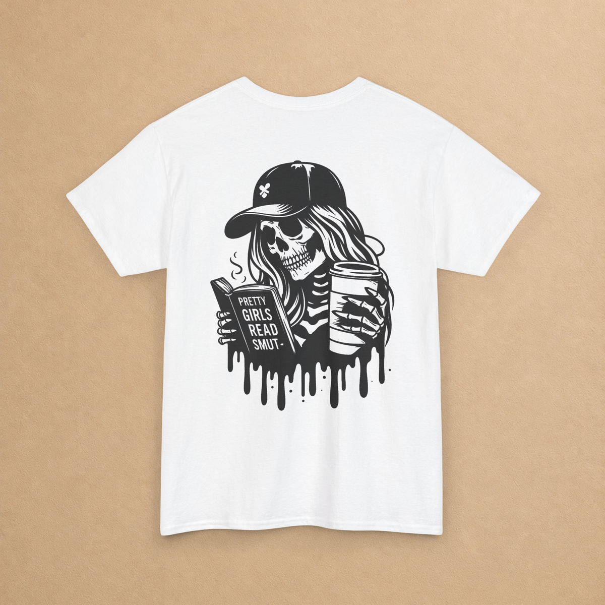 Pretty Girls Read Smut Skeleton Graphic Tee