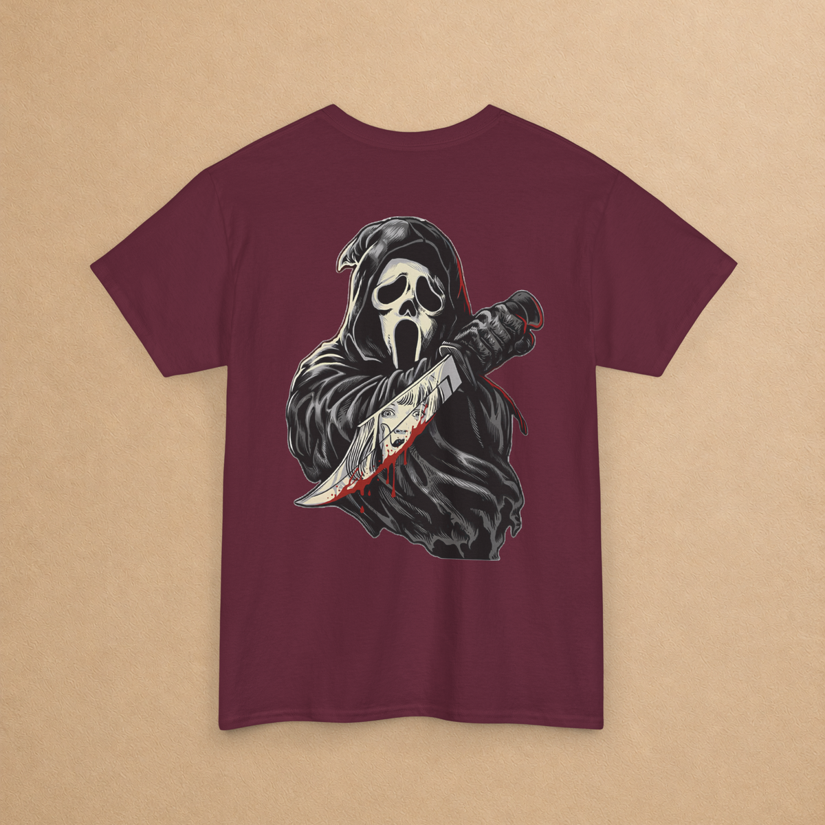 Scream Night Horror Graphic Tee | Front & Back T-Shirt