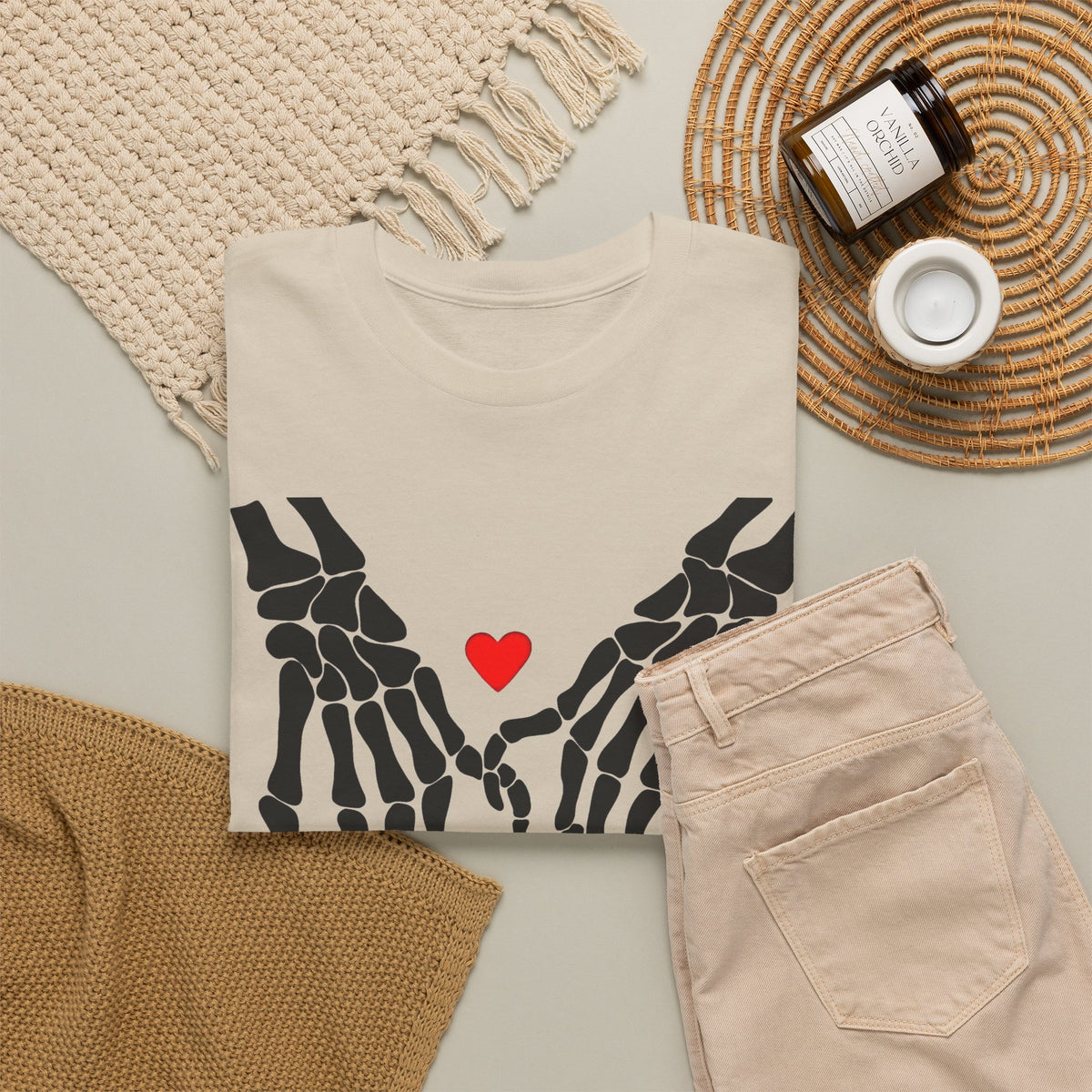 Skeleton Pinky Promise Graphic Tee | Love Never Dies T-Shirt