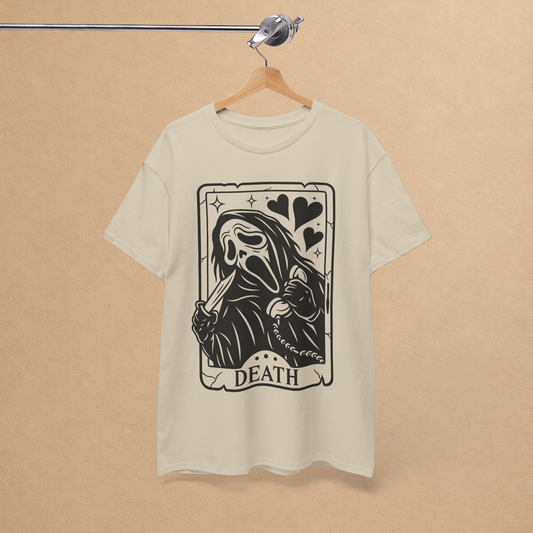 Till Death Horror Tarot Graphic Tee | Spooky Halloween Shirt