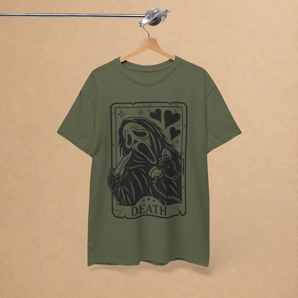 Till Death Horror Tarot Graphic Tee | Spooky Halloween Shirt