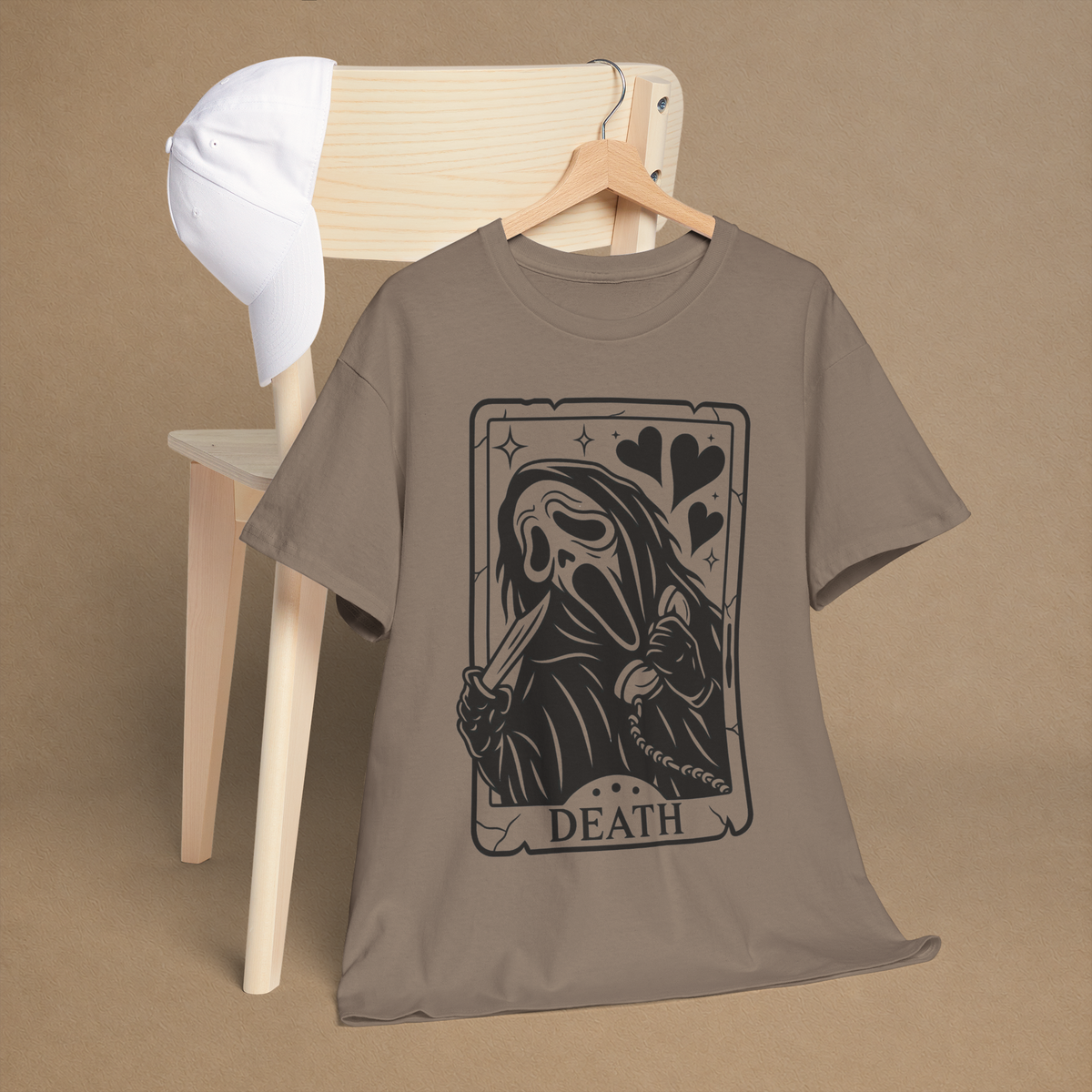 Till Death Horror Tarot Graphic Tee | Spooky Halloween Shirt